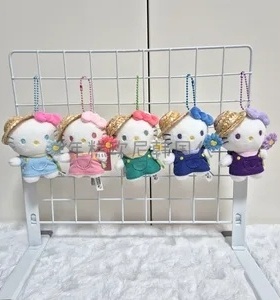 韩国正品代购三丽鸥紫色草帽Kitty毛绒玩偶挂件钥匙扣包挂件礼物