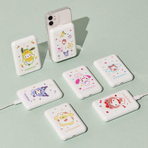 韩国正品代购三丽鸥磁吸充电宝便携式移动电源可爱礼物