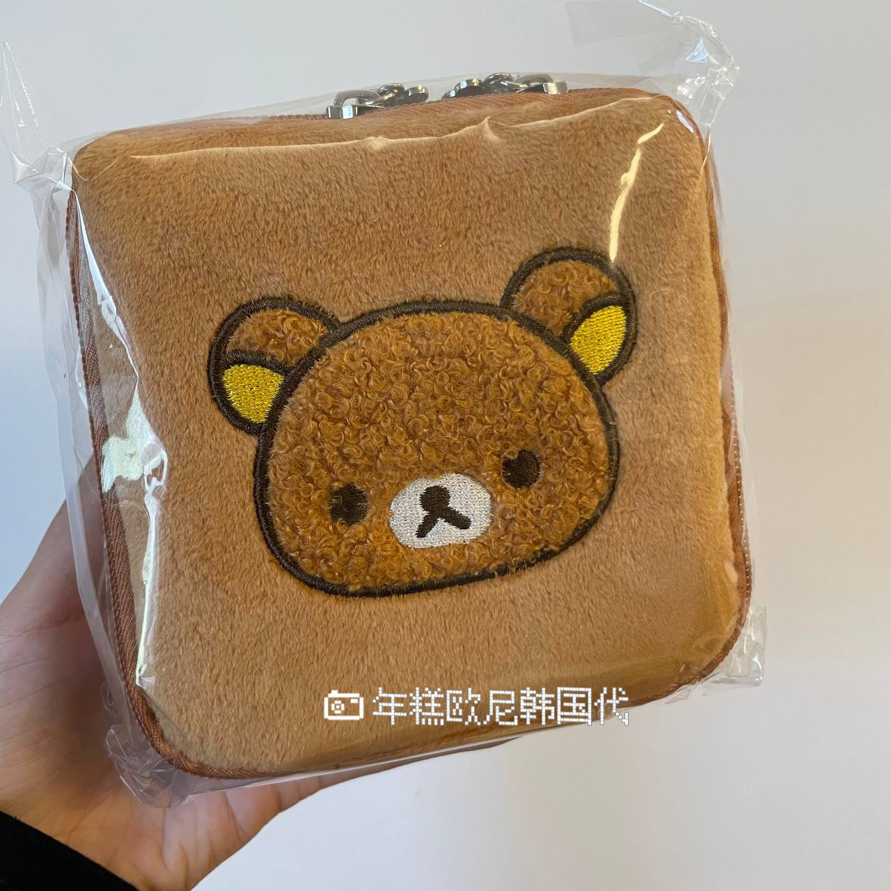 韩国正品代购轻松熊熊哥熊妹托特包 豆腐包 收纳包女生礼物