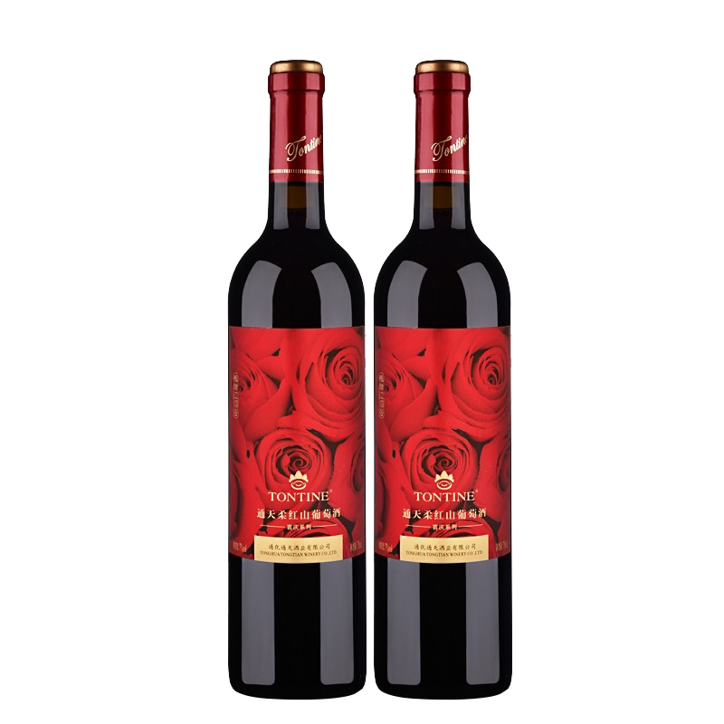 红酒 通天柔红山葡萄酒750ml*2甜红酒女士婚宴喜庆系列通化葡萄酒