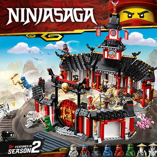 幻影忍者旋转术训练馆战车神庙龙蛇怪人仔男孩拼装积木玩具70670