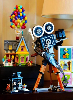 华特迪士尼摄影机致敬版米奇43230录像相机儿童益智拼装玩具礼物