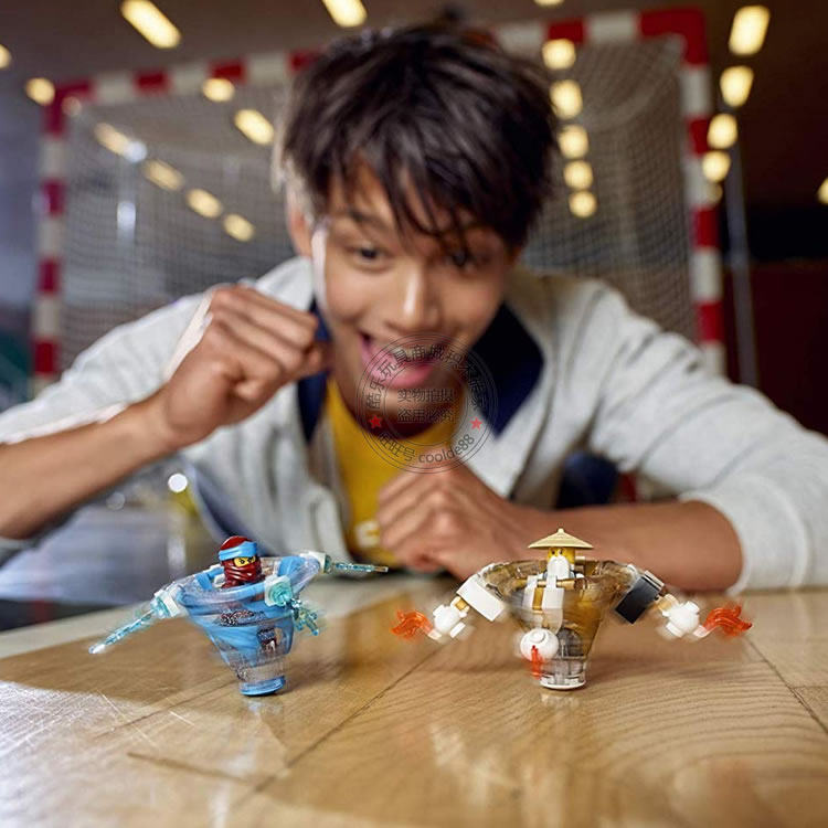 幻影忍者旋风陀螺对战装妮雅和吴大师人仔神龙机甲积木玩具70663