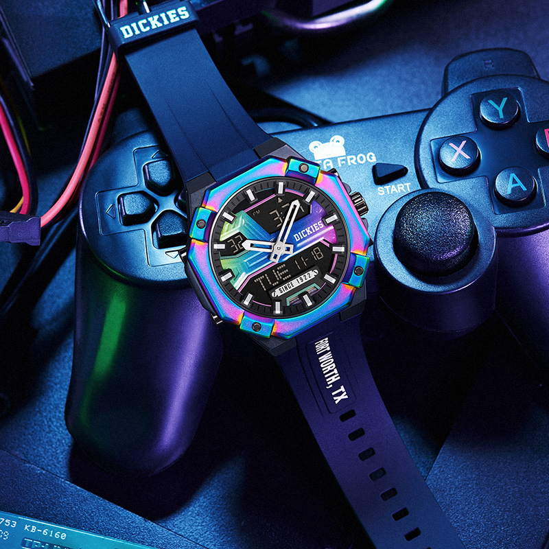 Dickies炫彩机械男士电子表潮流