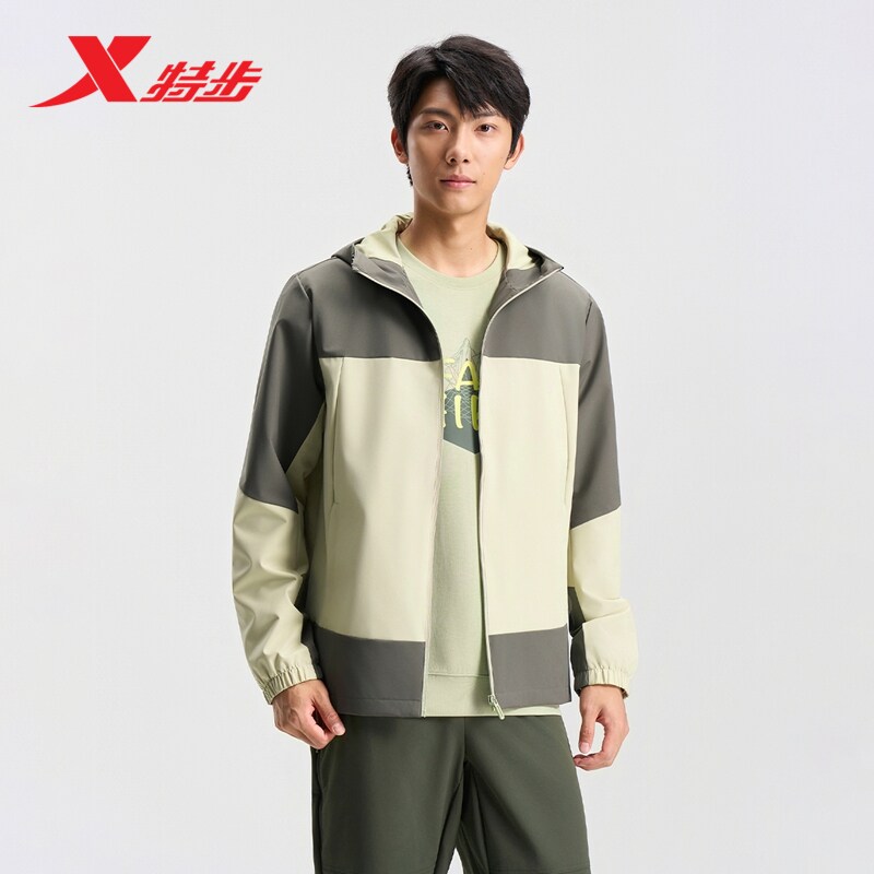 【范丞丞同款】特步防风外套男秋季新款户外双层风衣975329150066