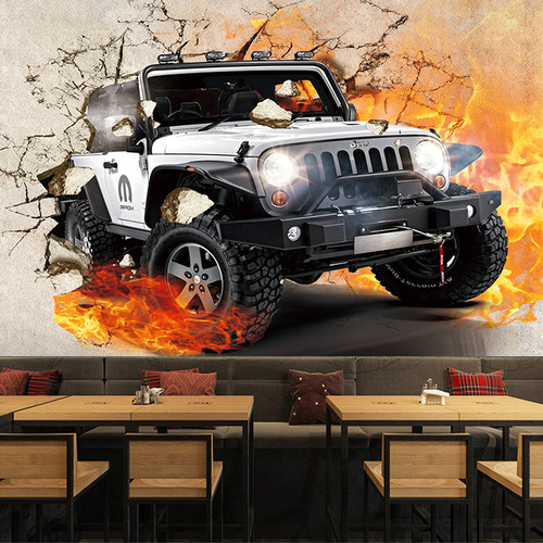 餐厅pvc白膜立体逼真墙贴