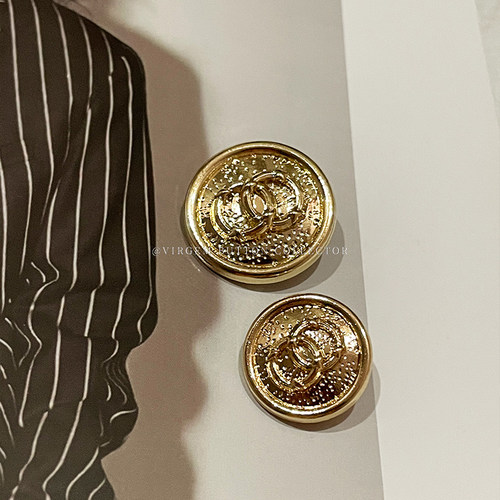 双环金属纽扣小香风毛衣开衫扣