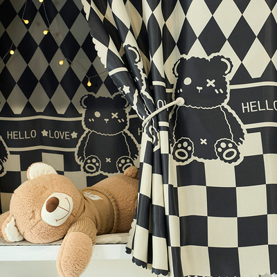 学生寝室宿舍床帘上下铺加厚遮光帘子男女可爱动漫遮挡帘下桌围挡