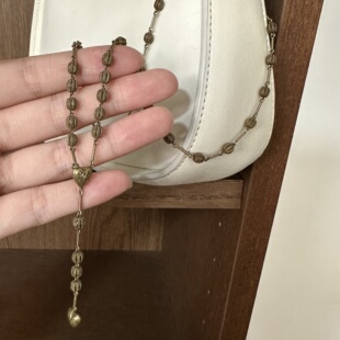 古埃及设计~黄铜做旧串刺球 爱心吊坠项链 手链