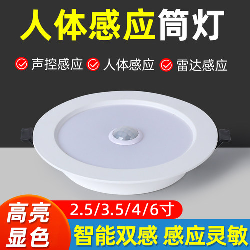 人体感应声光控节能改造筒灯