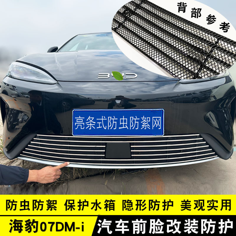 26款比亚迪海豹07dmi防虫网前脸中网外观改装件汽车装饰用品亮条