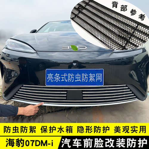 26款比亚迪海豹07dmi防虫网前脸中网外观改装件汽车装饰用品亮条