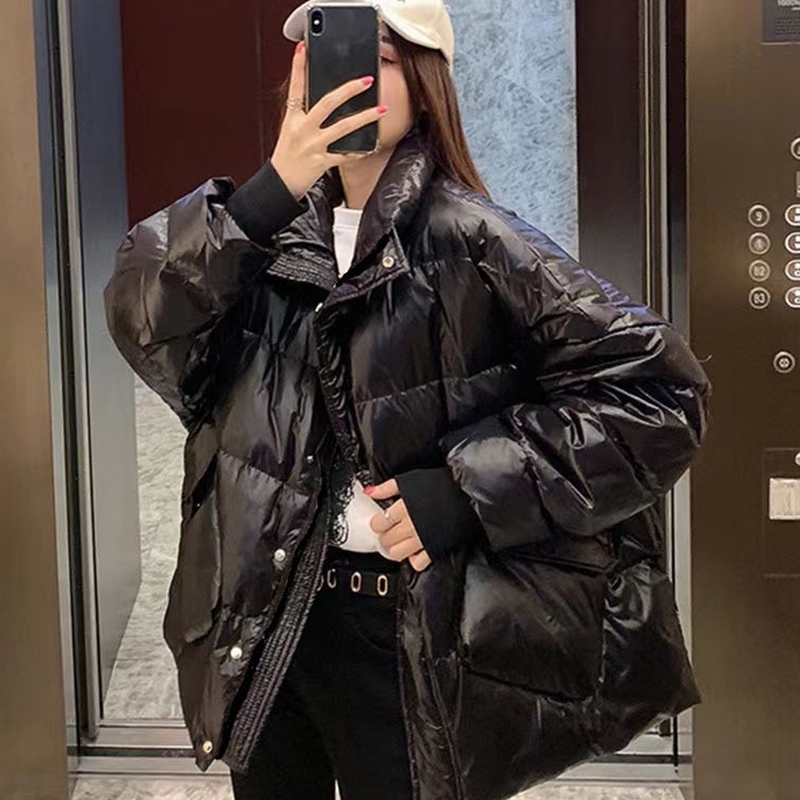 秋冬新款短款棉服女2022冬装棉袄韩版宽松加厚面包服亮面棉衣外套_7米元女装店_女装_女士精品-第2张图片-提都小院