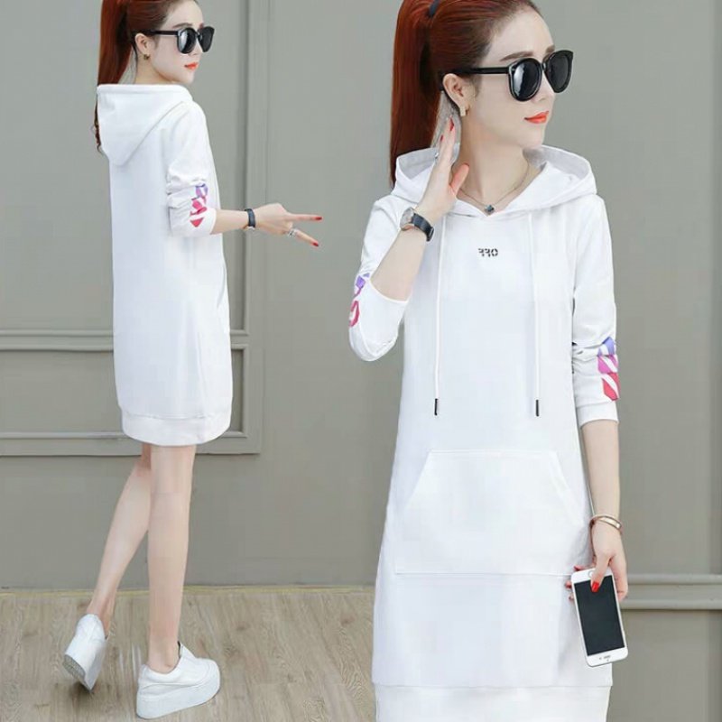 99连衣裙卫衣女长袖春秋季新款韩版宽松百搭套头中长款连帽外套衣在类目 女装/女士精品, 连衣裙中 - 来自Buy2taobao.com提供专业的淘宝代购服务