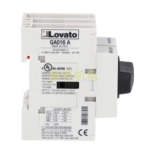 GA016A GA025A LOVATO隔离开关GA032A GA040A GA063A
