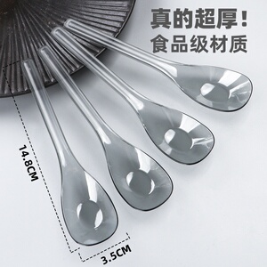 一次性勺子加厚单独包装汤勺外卖炒饭冰粉勺西瓜勺塑料儿童勺商用