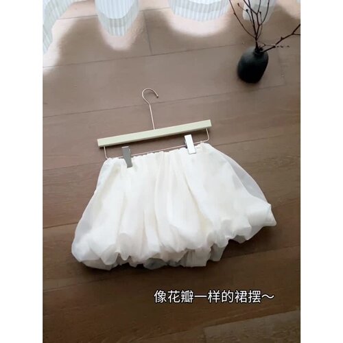 法式花苞蓬蓬半身裙女气质短裙