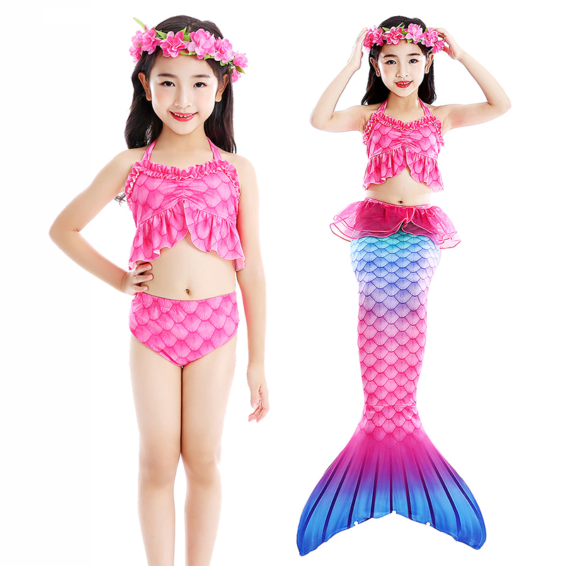 Girls mermaid clothes clothing medium big children princess skirt swimsuit girl mermaid tail children swimsuit set