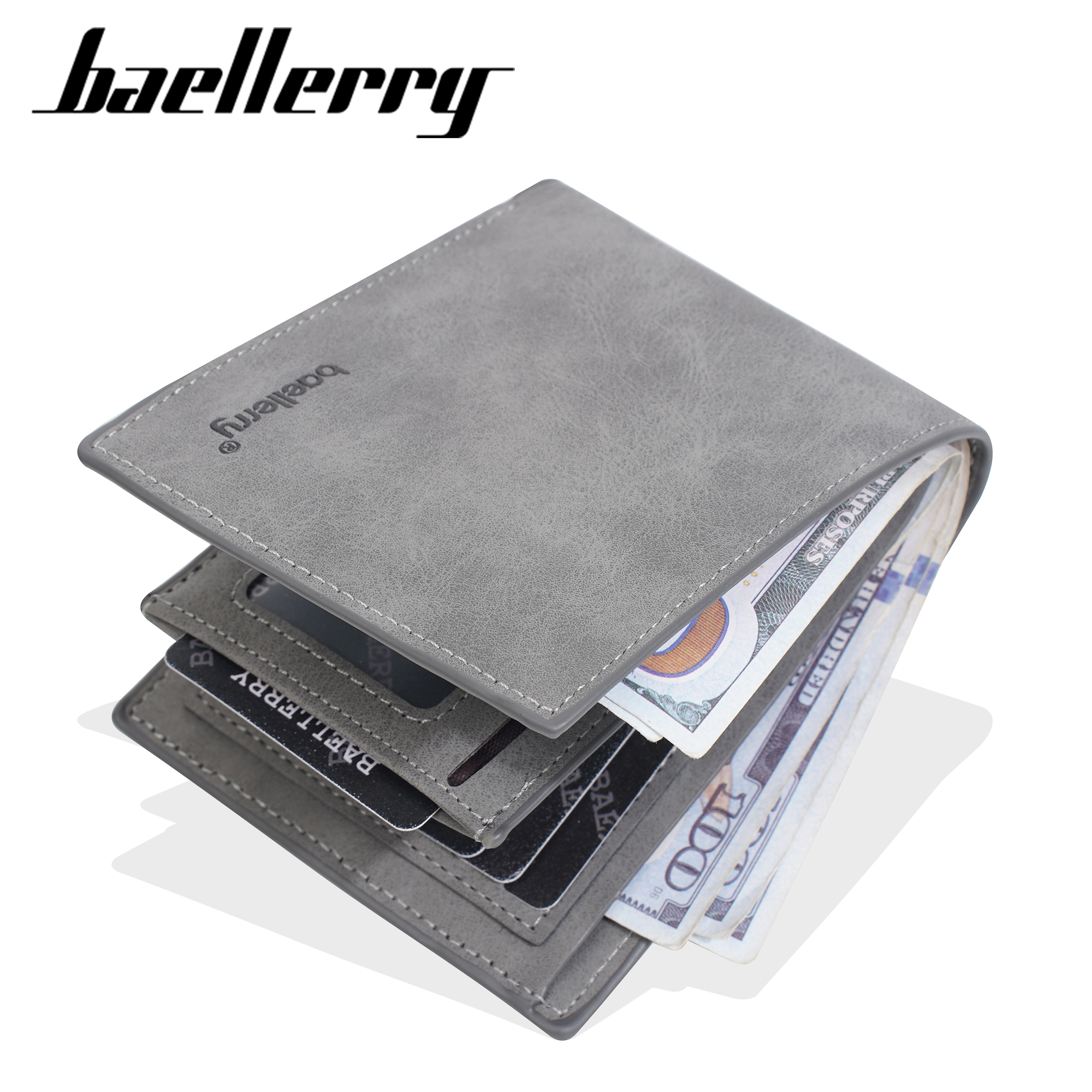 新款男士短款钱包多卡位青年皮夹