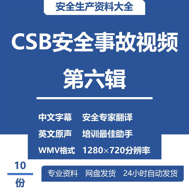 CSB安全事故视频（第6辑）安全生产培训 典型事故案例 新员工教育