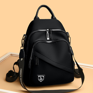 品牌女士牛津布双肩包2026新款时尚百搭包包通勤出游旅行帆布背包