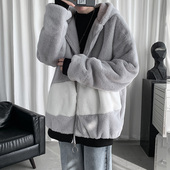 棉袄潮牌ins港风外套 棉衣加绒加厚冬装 羊羔绒棉服男韩版 潮流冬季