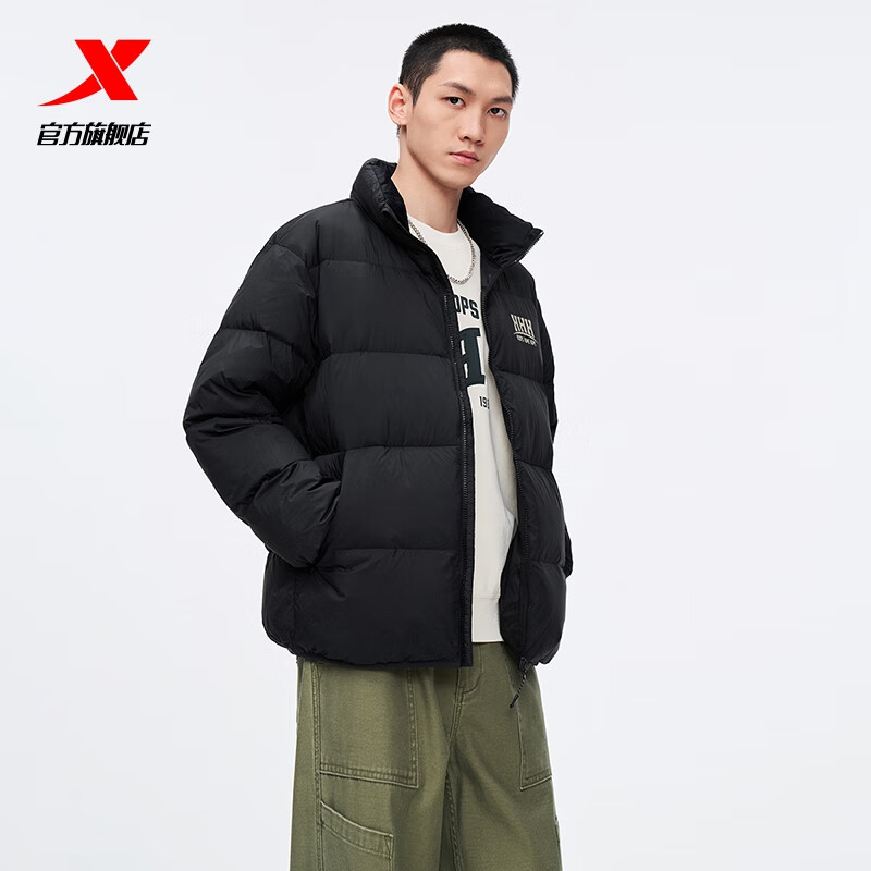 特步商场同款立领羽绒服冬季新款