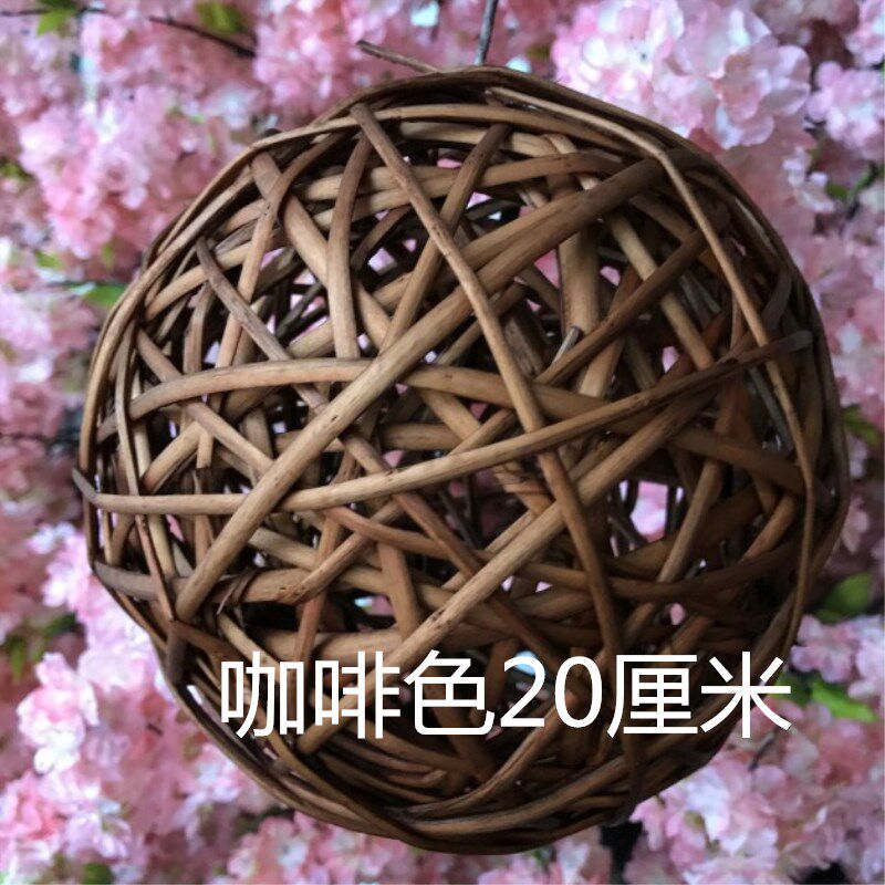 干支干花咖啡色藤球4-100CM大柳球幼儿园走廊商场装饰球挂饰