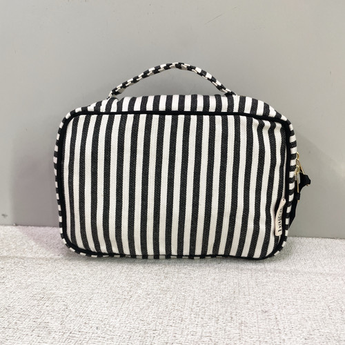 外贸尾货出美国bag-all便携手提条纹化妆洗漱包