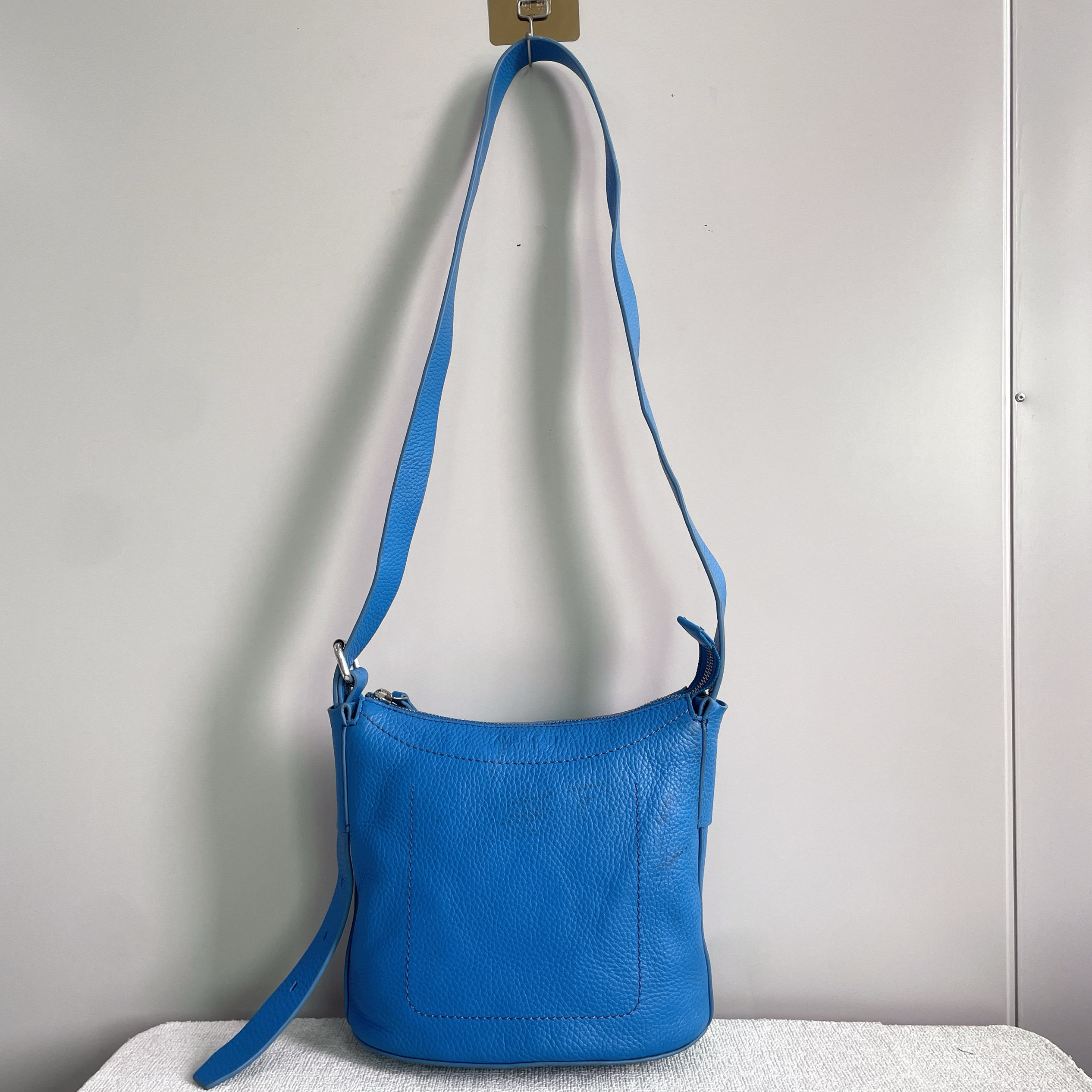 外贸样板包出美国AMERICANLEATHERCO柔软细腻纯牛皮斜挎包