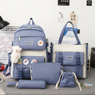 书包女潮小学生校园三到五六年级初中减压百搭时尚 背包双肩包防水