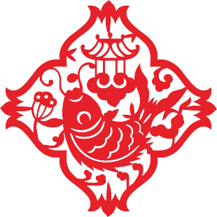 蛇年元旦新年绒布剪纸窗花贴画装饰家居客厅布置春节鱼跃龙门画