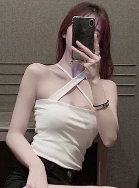 美背设计感小众交叉挂脖吊带背心