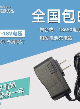 8.4v12.6v伏13.8v14.6v16.8v18V锂电池充电器智能充满自停4.2v1a