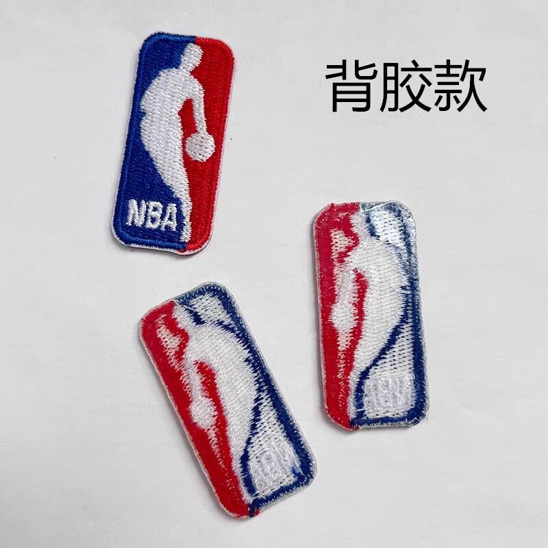 NBA刺绣标徽章篮球logo布贴补丁贴背胶可缝可烫装饰衣服贴