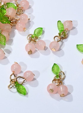 樱桃diy饰品配件手链项链耳饰水果吊坠包包手工挂件批发首饰