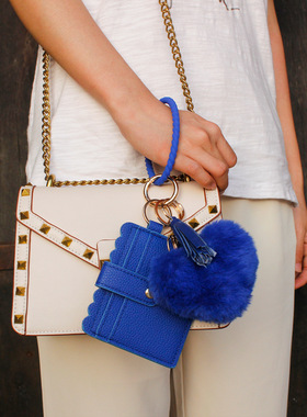 秋冬新款大号麻花硅胶手环钥匙扣 防掉钥匙环五金钥匙扣硅胶手环