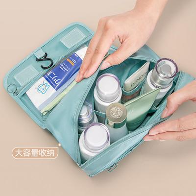 可折叠挂钩洗漱包旅行式干湿分离出差洗护防水收纳袋化妆包