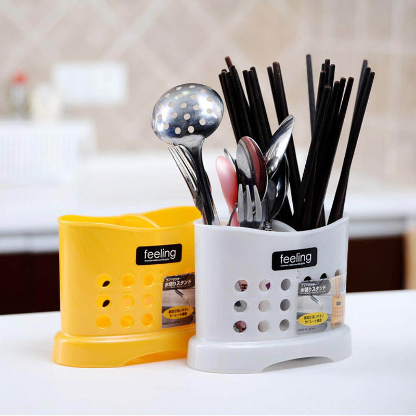 日本进口创意沥水筷子筒 厨房筷子盒筷筒筷笼 餐具笼吸管桶收纳盒