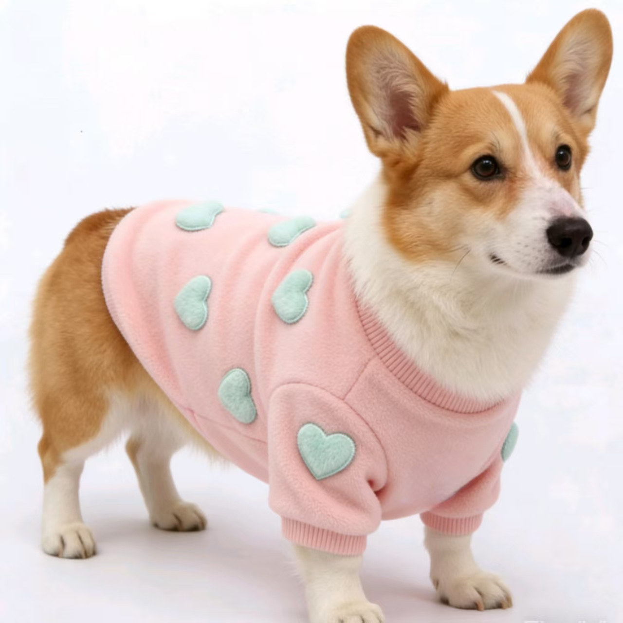 秋冬加绒保暖中小型犬圆领卫衣