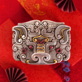 VULCAN伏尔甘工兮饕餮系列亥猪腰带扣