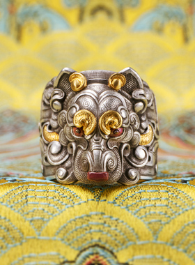 伏尔甘工兮925银中国风复古戒指