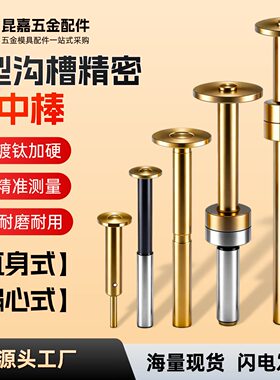 偏心式T型分中棒T形槽测头D30 D20 D17直身加长镀钛无磁寻边器
