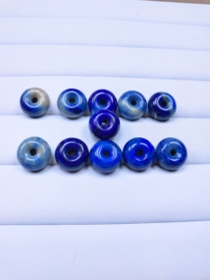 天然  原矿  青金石   老坑料  玉化 纯色  小面包扣  直播间专拍