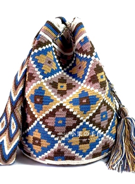 小果手作上新wayuu斜跨水桶包DIY钩针手作材料包款51
