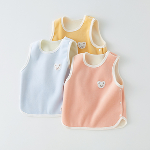 婴儿加绒马甲秋冬加厚宝宝保暖背心儿童小马夹新生儿坎肩外穿冬款