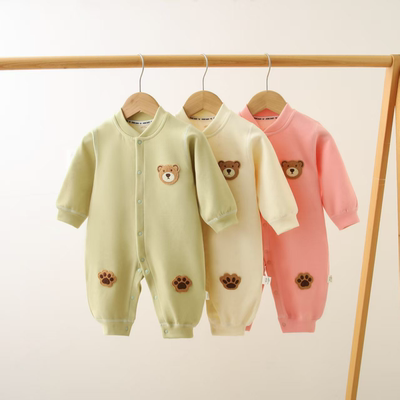 婴儿衣服秋冬装新生婴幼儿连体衣男女宝宝打底保暖睡衣温变感哈衣