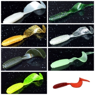 路亚海钓石斑海鲈红友黑鲷大根软虫软饵软虫铅头钩曲柄钩专用假饵