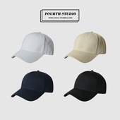 硬顶高顶棒球帽男韩版 光身纯色百搭宽檐显脸小大头围鸭舌帽子女潮