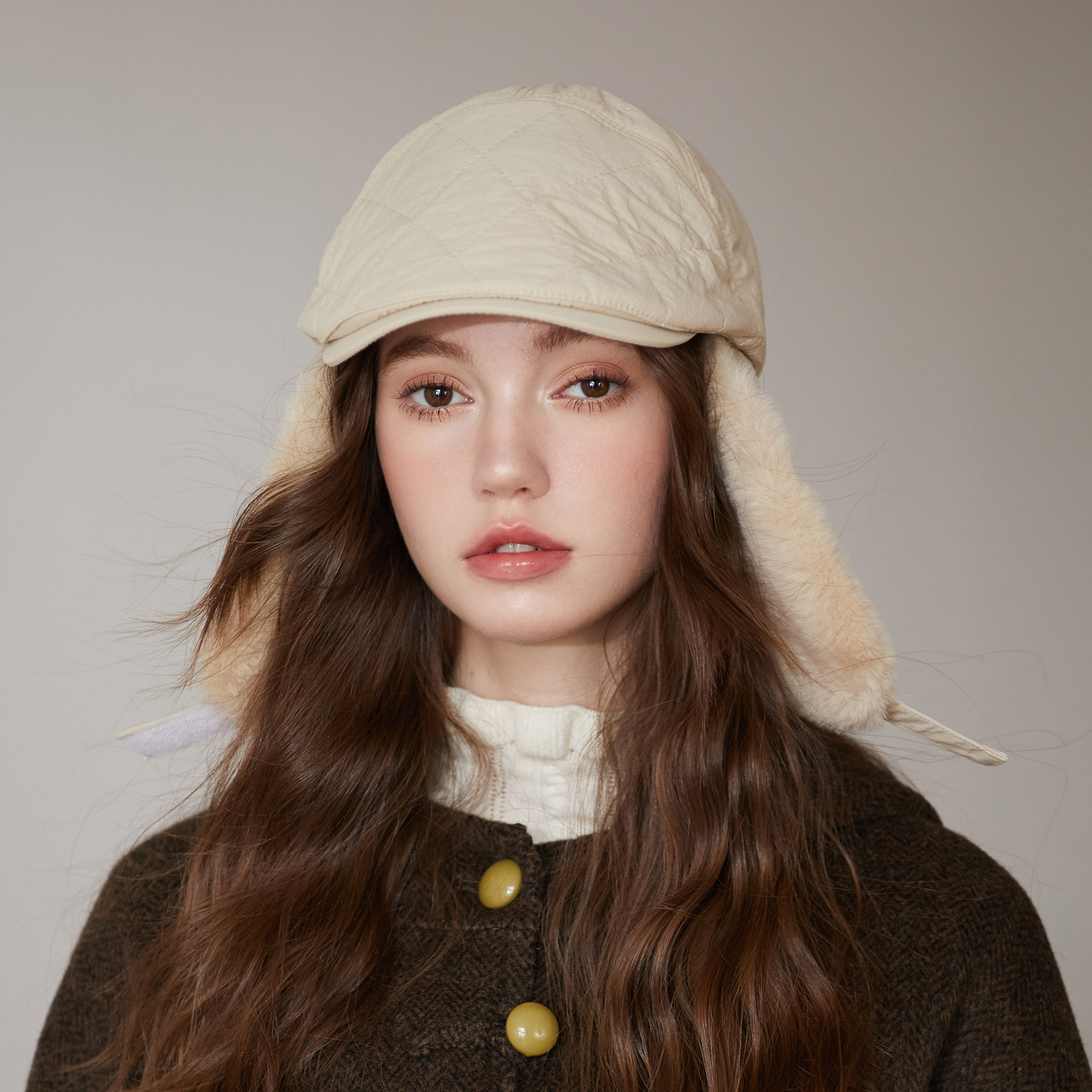 加厚加绒护耳前进帽男女冬天防寒护耳帽子厚款保暖雷锋帽防水防风